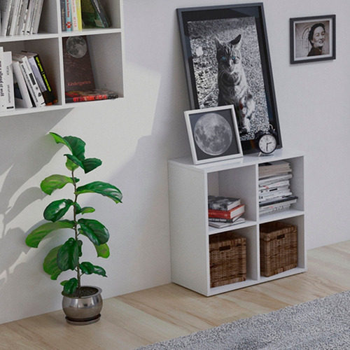 Organizador Cubo 4 Espacios Melamina - Muebles Y Cosas