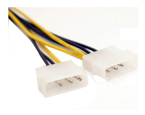 Imagen 2 de 4 de Cable Doble Molex 2x4 Pines A 8 Pines Pci-e Video