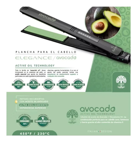 Alisador Gama Led Digital Avocado Oil