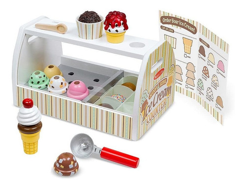 Juguete Mostrador De Helado De Madera Marca Melissa And Doug