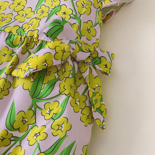 Mamelucos Estampado Transpirable De Verano Para Bebé Violeta 0-3 M
