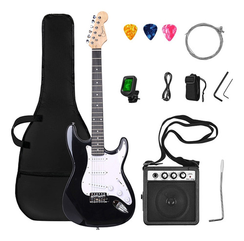 Guitarra Eléctrica Con 10 Accesorios+amplificador+afinador
