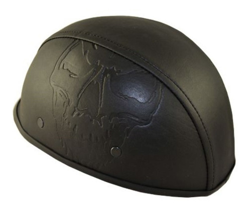 Casco Moto Clasicc Tipo Harley Calavera Talla L Negro Sayto