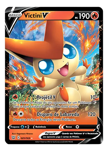 Card Pokémon - Victini V 021/163 Estilos De Batalha | MercadoLivre