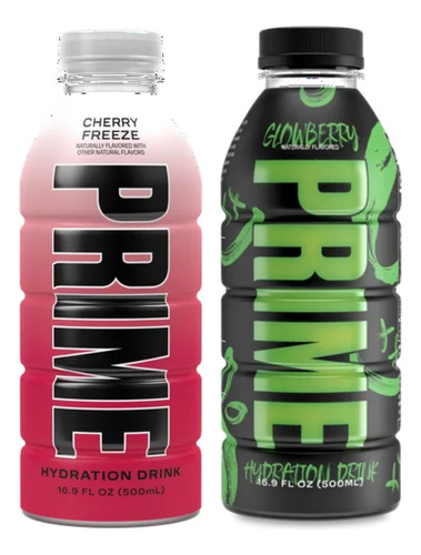 Prime Bebida Hidratante 2pack Cherry Freeze Y Glowberry500ml