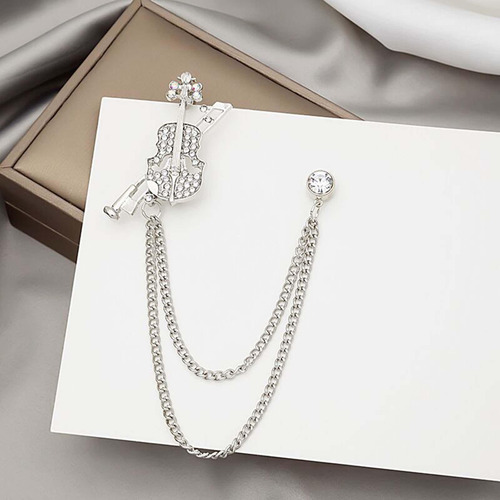 Broche De Moda Para Hombre, Cadena, Accesorios De Argén