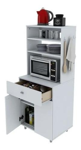 Organizador Vajillero Cocina Porta Microondas Con Cajón