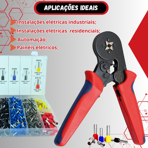 Alicate Crimpar Prensa Terminal Tubular 0,25 Até 10mm Cietec