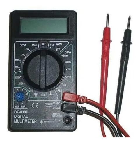 Imagen 2 de 2 de Tester Digital Multimetro Portatil Dt-830b / Tomasstore