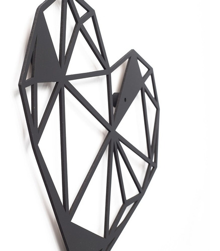 Imagen 3 de 6 de Cuadro Decorativo En Madera Calada Corazón Mural Xl
