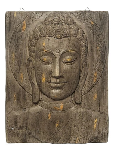 Imagen Cuadro Decorativo Rostro Buda Sobre Relieve 58cm
