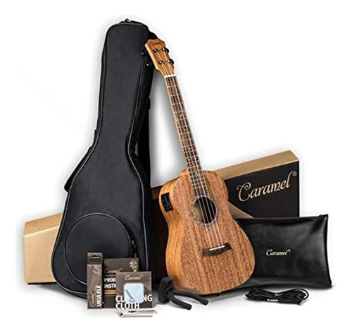 Ukelele Electrico Baritono Caramelo Todo Caoba Maciza 30 P