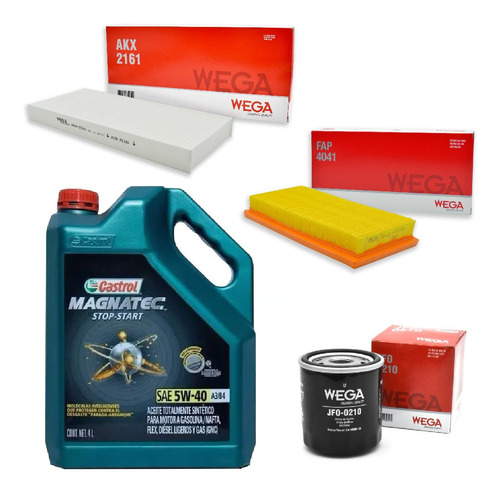 Kit 3 Filtros + 4l Aceite Castrol 5w40 Toyota Etios New