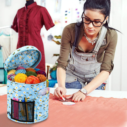 Bolsa Organizadora De Ganchillo Bolsa De Hilo Portátil De Gr