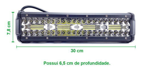 Imagem 4 de 9 de Farol De Milha Barra Led 30cm 8d 240w Com Valvula Respiro