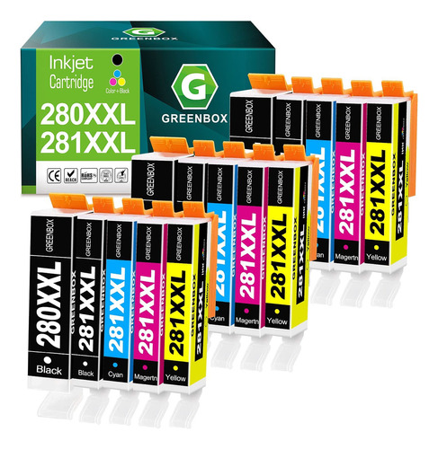 Greenbox Cartucho De Tinta Compatible Para Impresora Canon .