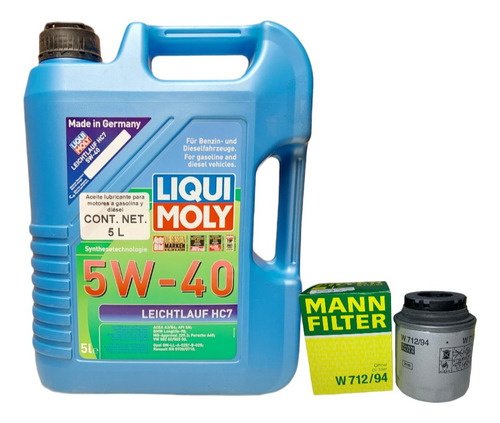 Aceite Sintético Liqui Moly 5w40, Filtro Aceite Vento 1.6 