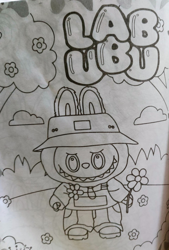 10 Libro Para Colorear Labubu + 10 Cajitas Crayones (8) :)