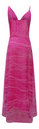 Vestido A La Moda, Patchwork, Sin Mangas, Cuello En V, Liso,
