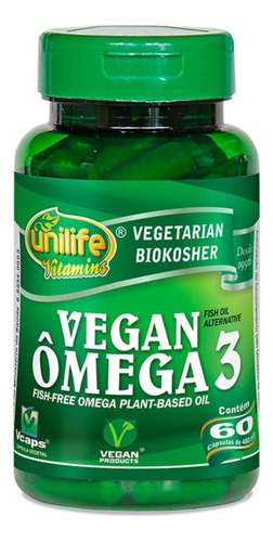 Ômega 3 Vegano 60 Cápsulas De 480mg