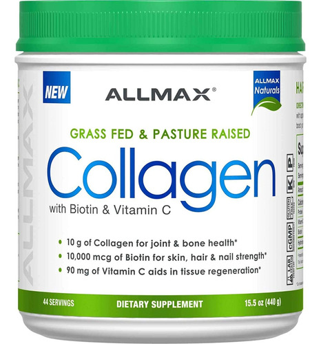Colageno Hidrolizado Biotin Vitamina C 44 Serv Allmax