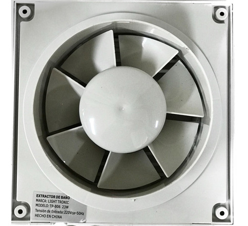 Extractor De Aire 6 Pulgadas 15 Cm Baño Cocina Light Tronic