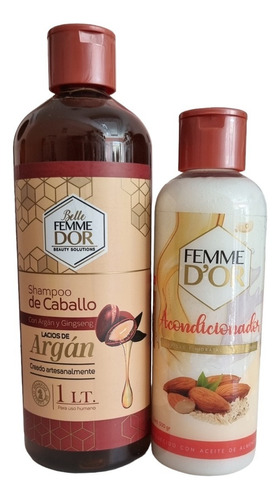 Kit Shampoo De Caballo 1lt + Acondicionador 500ml Femme Dor