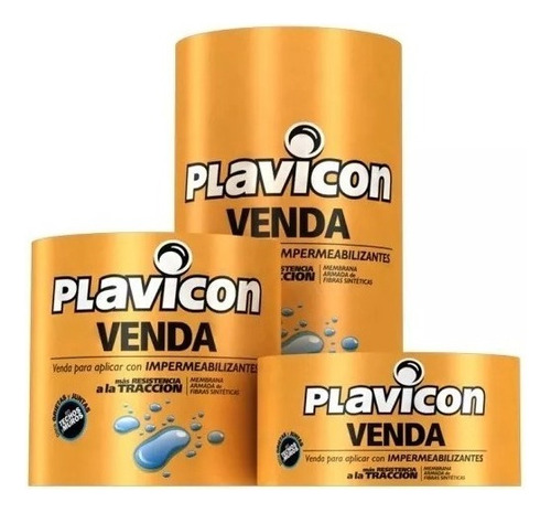 Plavicon Venda Cinta 20x25 Para Usar Con Impermeabilizante Color Blanco