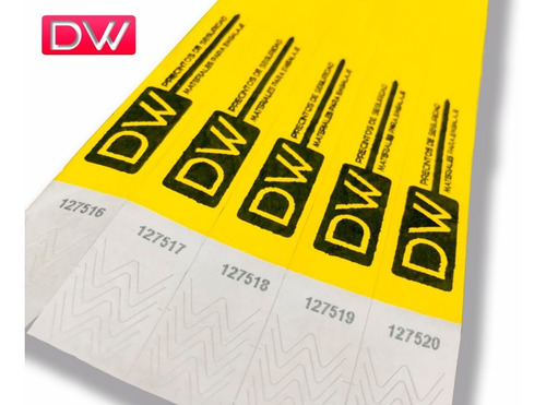 Imagen 3 de 10 de Pulseras Impresas Tyvek Identificación Eventos Vip X1000 Dw!