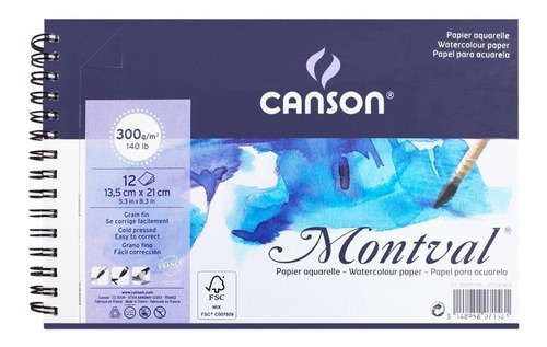 Bloco De Papel Para Aquarela Montval Canson A5 300g/m²