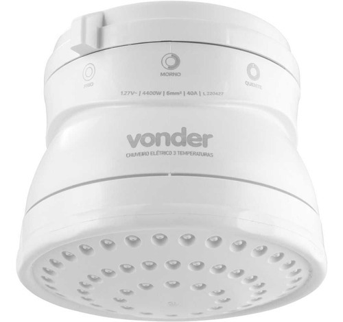 Chuveiro Eletrico Ducha 3 Temperaturas 4400w Vonder Cor Branco Voltagem 220v
