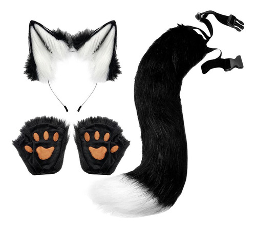 Disfraz De Gato Animal Cosplay Diadema Furry Kitten Tail