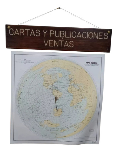 Carta H-5071 Mapa Mundial De Proyección Cenital