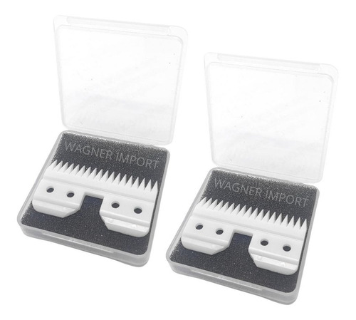 Kit 2 Lamina Cerâmica Pet 18 Dentes Para Oster Andis Wahl