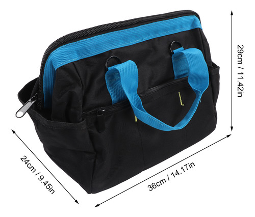 Wide Mouth Tool Bag Large Capacity Waterproof Handbag Oxford