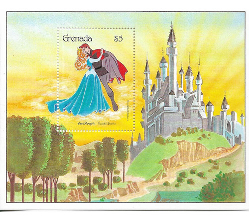 #19179 Disney Grenada Pelicula La Bella Durmiente S/hoja Mnh