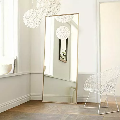 NeuType Espejo grande de longitud completa con soporte, espejo para montar  en la pared, espejo de cuerpo completo para dormitorio, sala de estar, de