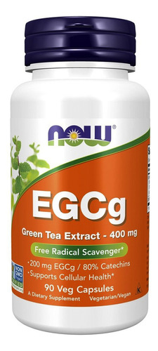 Egcg Extrato De Chá Verde 400 Mg 90 Caps - Now Foods Eua 