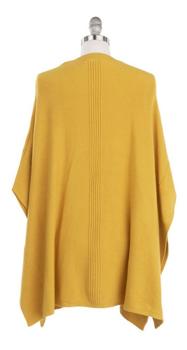 Imagen 4 de 8 de Poncho Capa Cerrado Tejido Fino Suave Estrech Boton Elegante