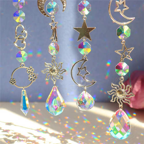 Aaa 2 Candelabro Wind Chimes Prismas De Cristal Colgante