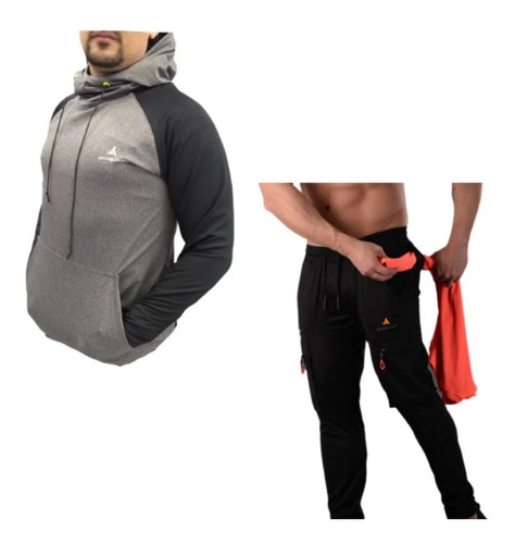 Combo Cargo! Pantalón Hombre Cargo Ng + Buzo Deportivo Combi