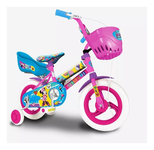 Unibike Bicicleta Infantil Rodado  12 Minnie Con Rueditas 
