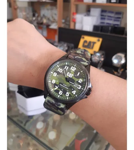 Reloj Cat Operator Camo Pu.161.68.818 Verde Militar Original