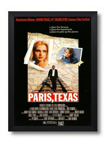 Cuadro París, Texas Marco Con Vidrio 35x50