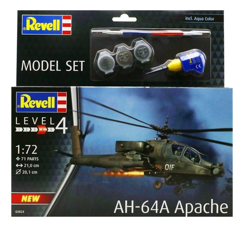 Model Set Ah-64a Apache - 1/72 - Revell 63824