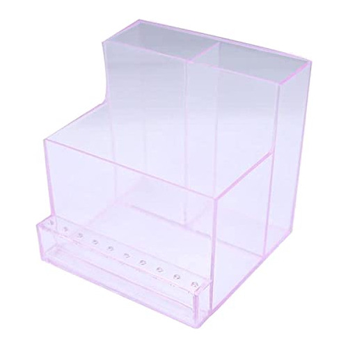 10 Holes Storage Box Display For Nail Drill Bit Files Acryli