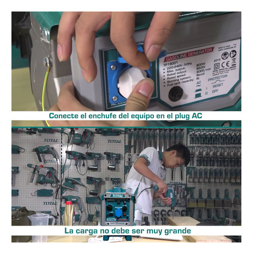 Generador Inverter Gasolina Corriente 2000w Total Tp523006