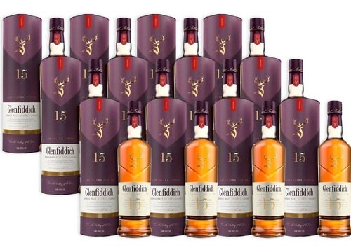 Glenfiddich 15 Años Whisky Destilado X12u 750ml C/estuche