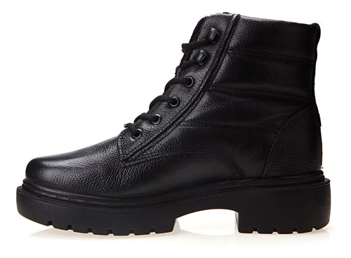 Bota Feminina Coturno Couro Pegada