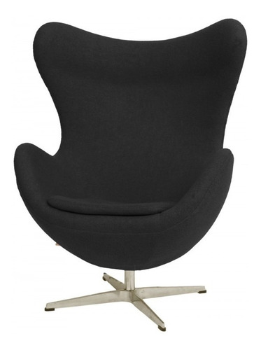 Sillón Egg Huevo Negro - Moderno Minimalista - Promoción!!